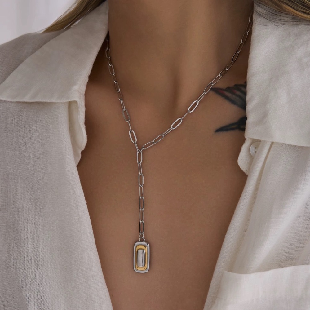 18 k gold plated stainless steel necklace - Picture 5 of 6